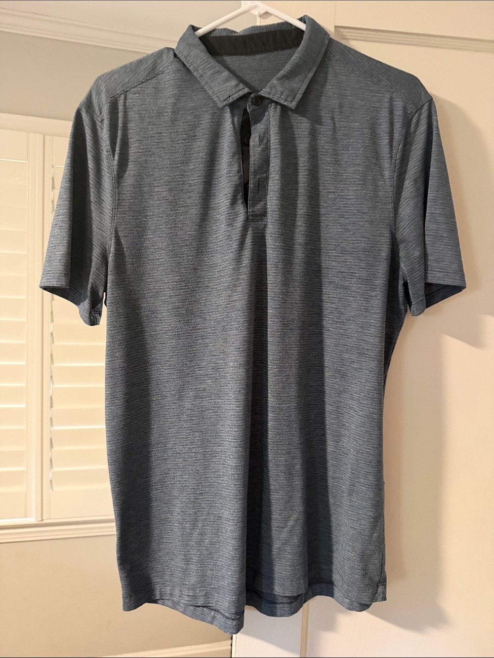 lululemon athletica Men's Heathered Blue Polo